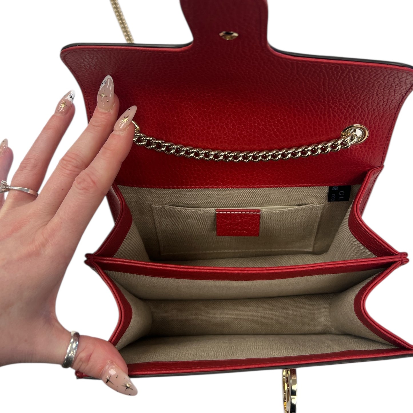 Crossbody Luxury Designer By Gucci In Red, Size:Medium