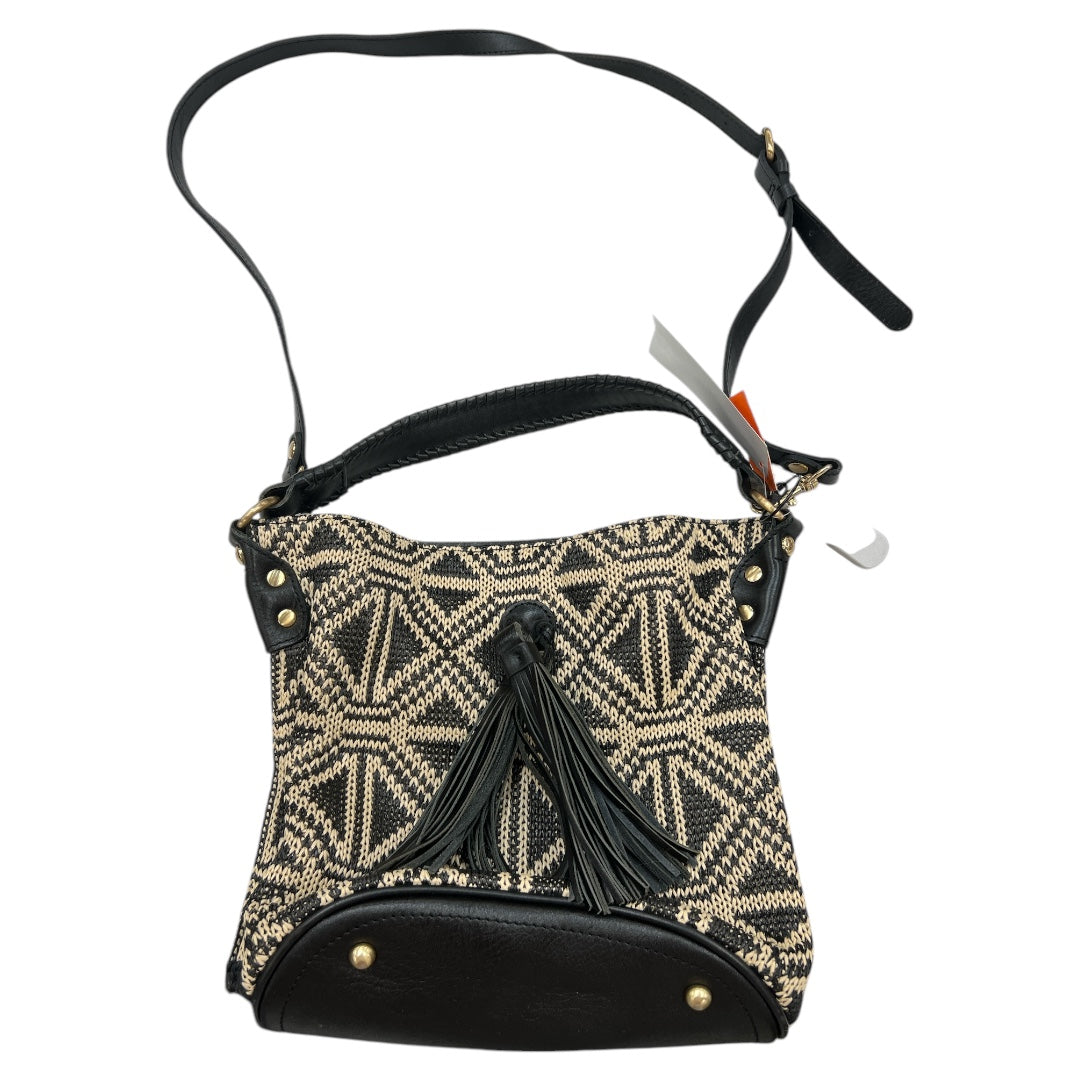 Crossbody Designer By Patricia Nash In Black & Cream, Size:Large