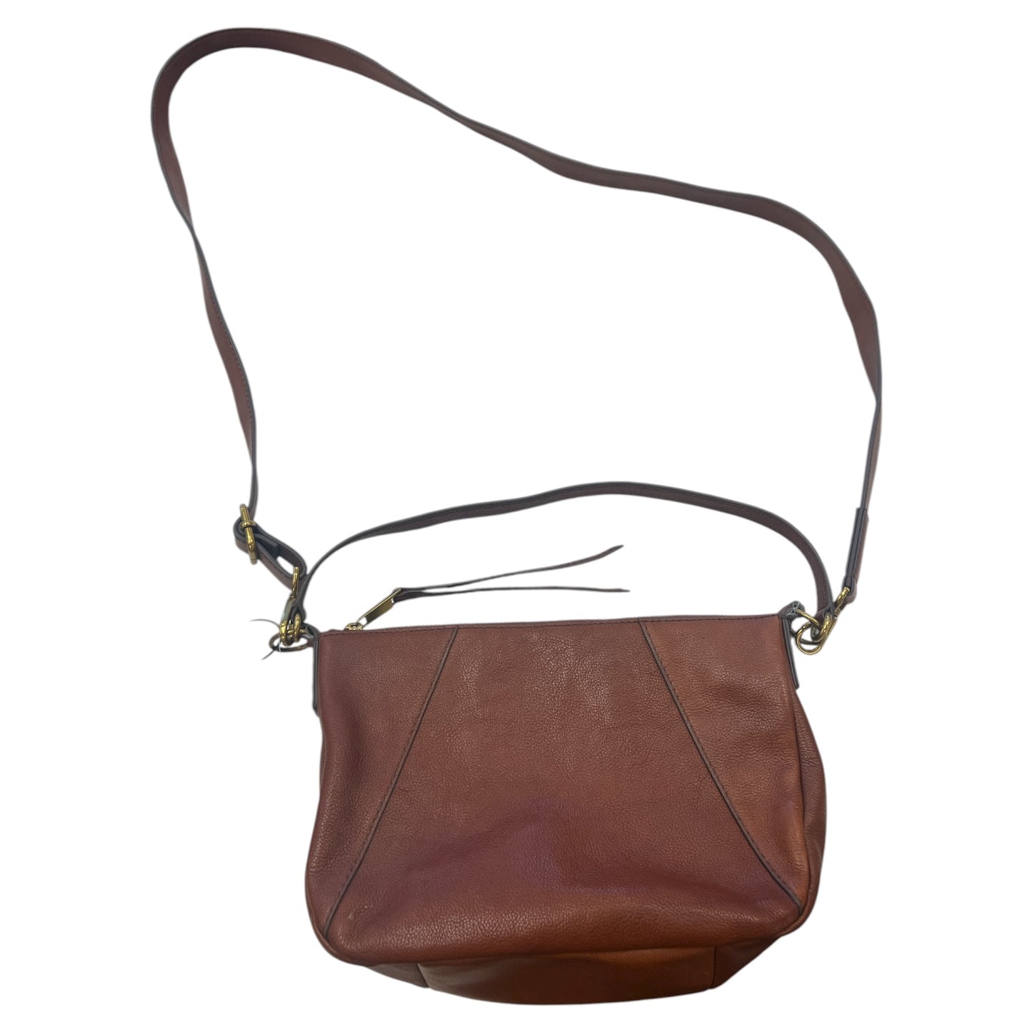 Crossbody Leather By Fossil In Brown, Size:Medium