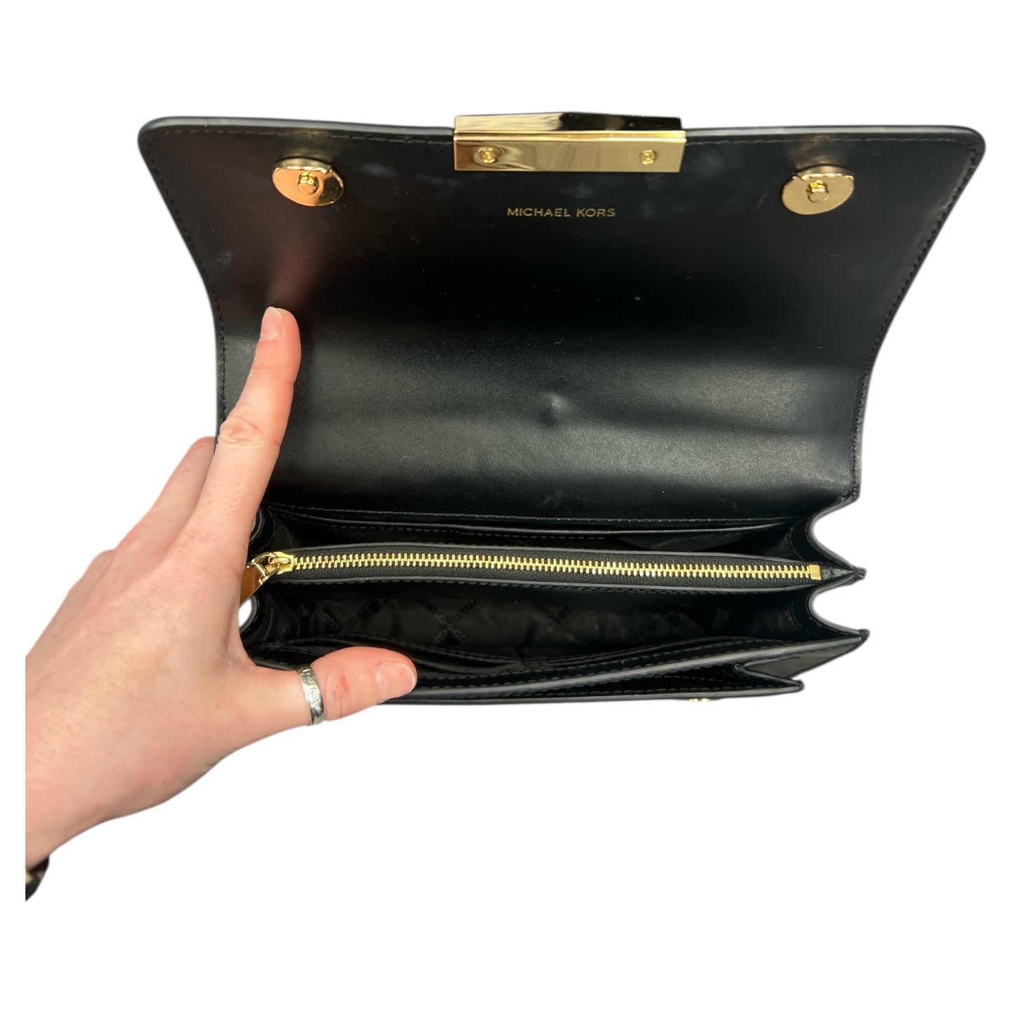 Crossbody Designer By Michael Kors In Black, Size:Medium