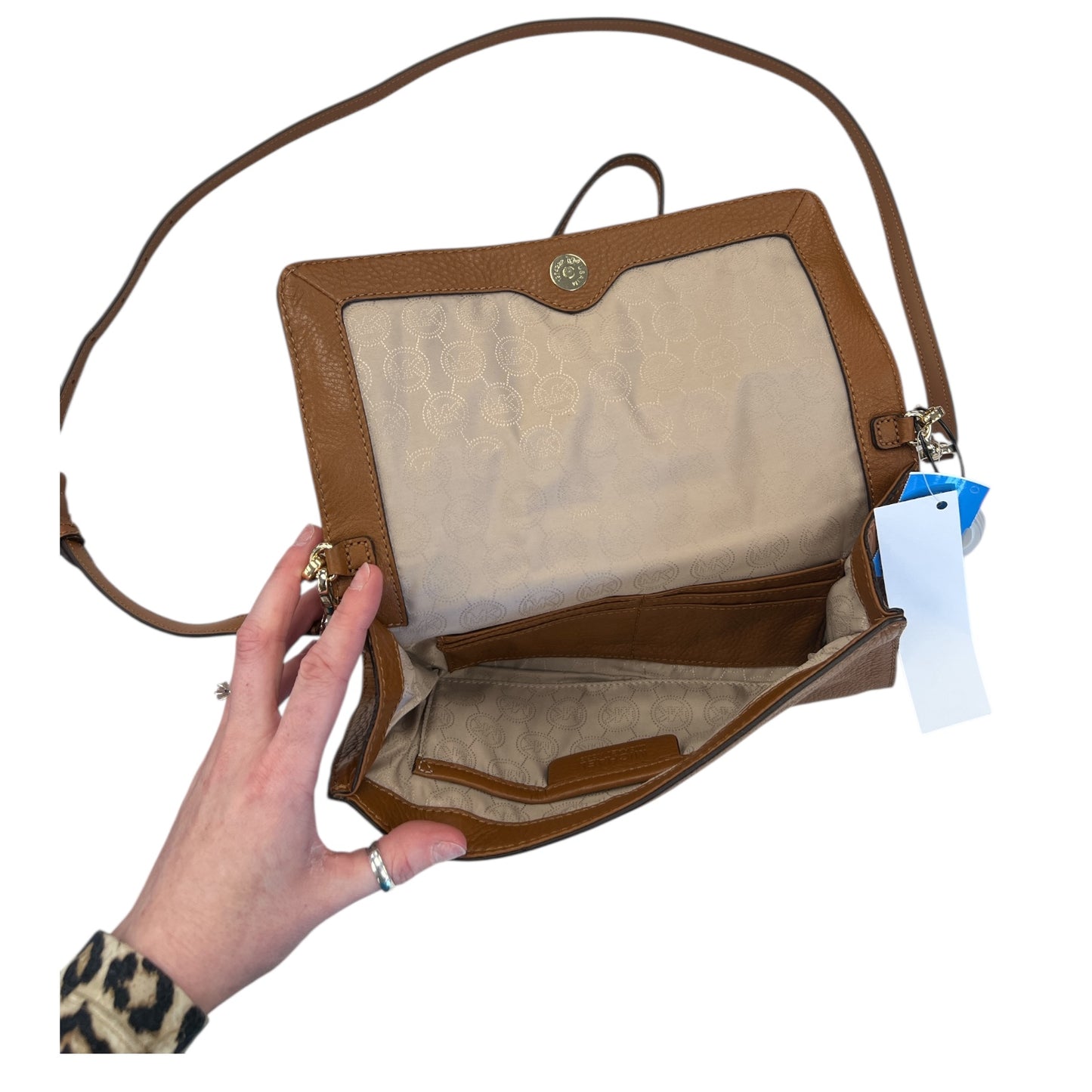 Crossbody Designer By Michael Kors In Brown, Size:Medium