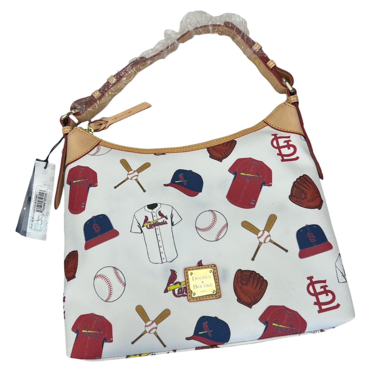 Handbag Designer By Dooney And Bourke In Red & White, Size:Large