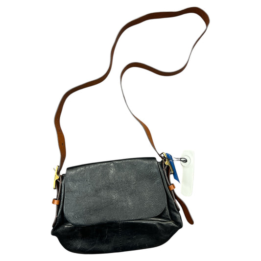 Crossbody Leather By Fossil In Black, Size:Small