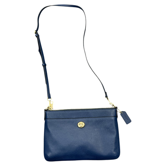 Crossbody Designer By Coach In Navy, Size:Small