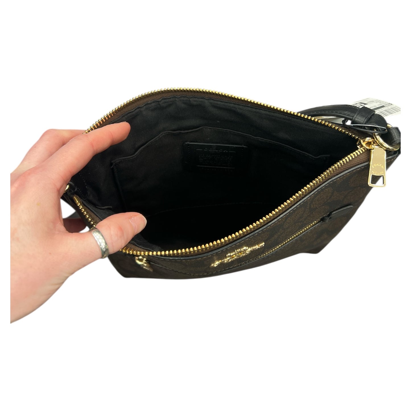 Crossbody Designer By Coach In Brown, Size:Medium