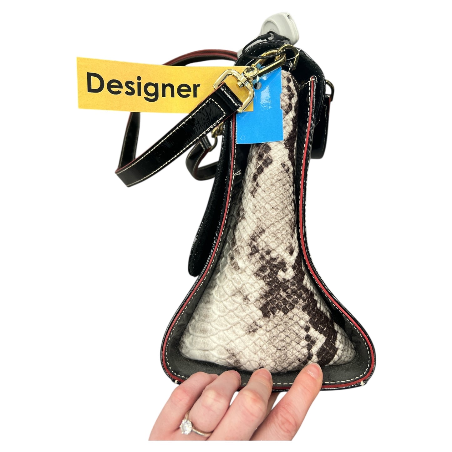 Handbag Leather By Cmb In Black, Size:Medium