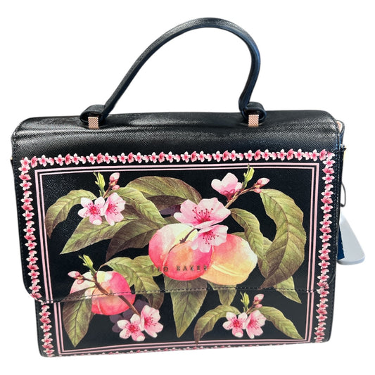 Handbag Leather By Ted Baker In Black, Size:Medium