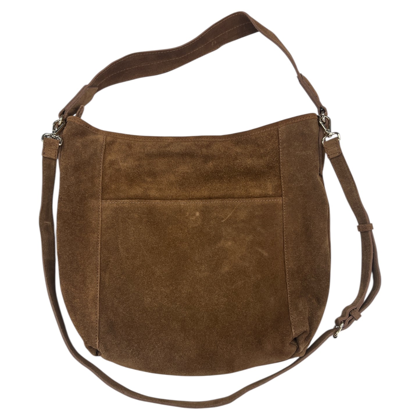 Handbag Leather By Clothes Mentor In Brown, Size:Medium