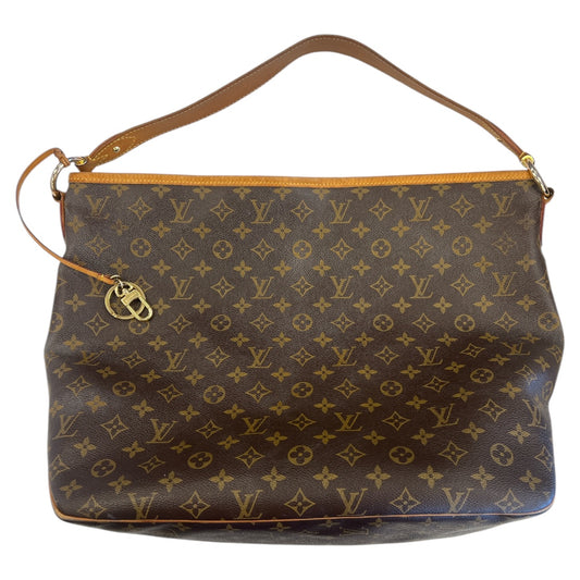 Handbag Luxury Designer By Louis Vuitton In Brown, Size:Large