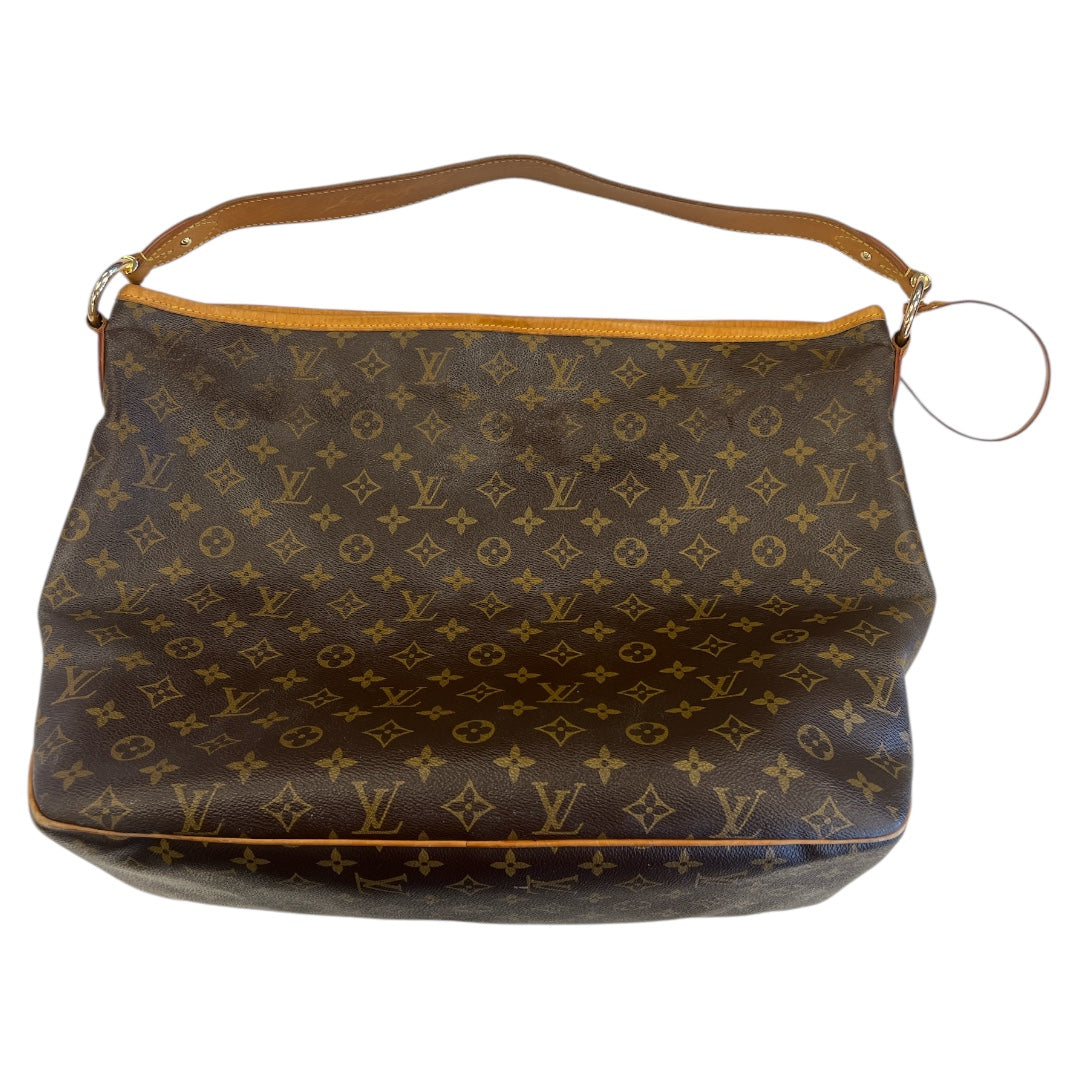 Handbag Luxury Designer By Louis Vuitton In Brown, Size:Large