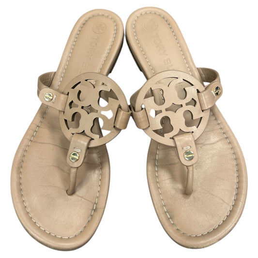 Sandals Designer By Tory Burch In Tan, Size:8