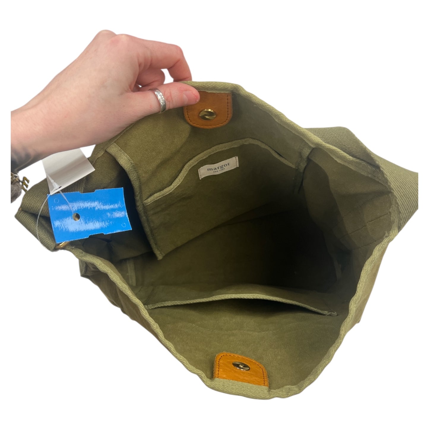 Handbag By Margot In Green, Size:Medium