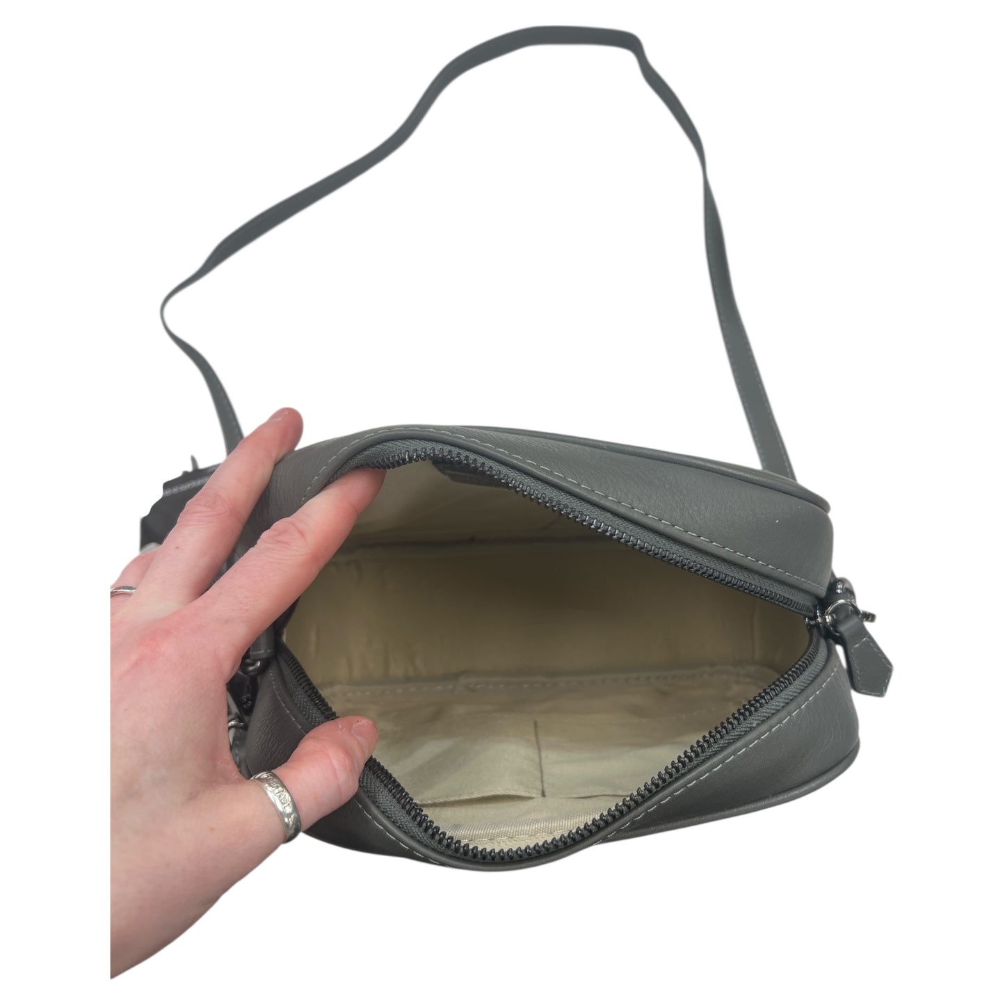 Crossbody Designer By Valentino-Mario In Grey, Size:Medium