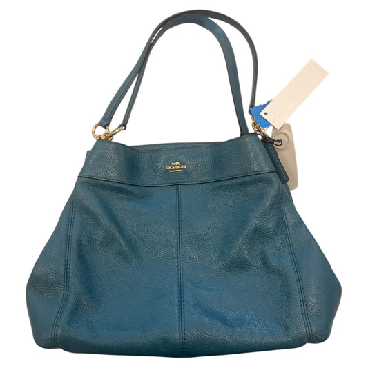 Handbag Designer By Coach In Blue, Size:Large