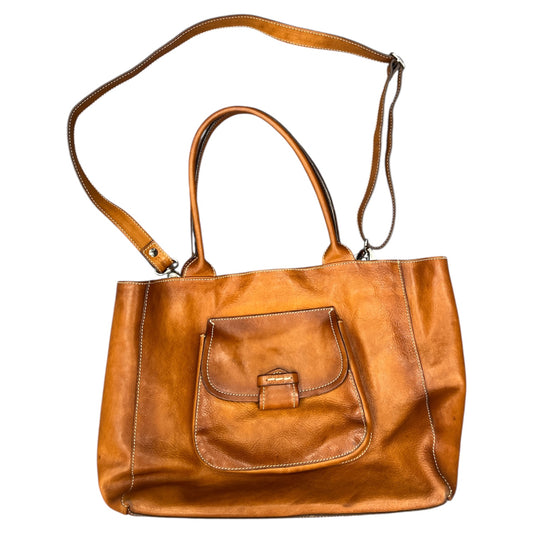 Handbag Leather By Cmb In Brown, Size:Large