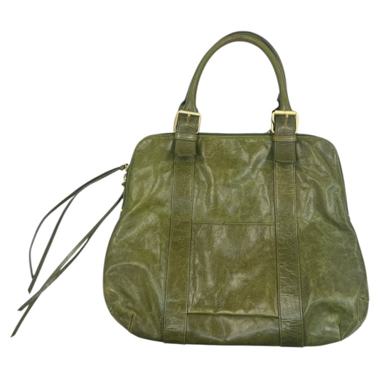 Handbag Leather By Cmc In Green, Size:Medium