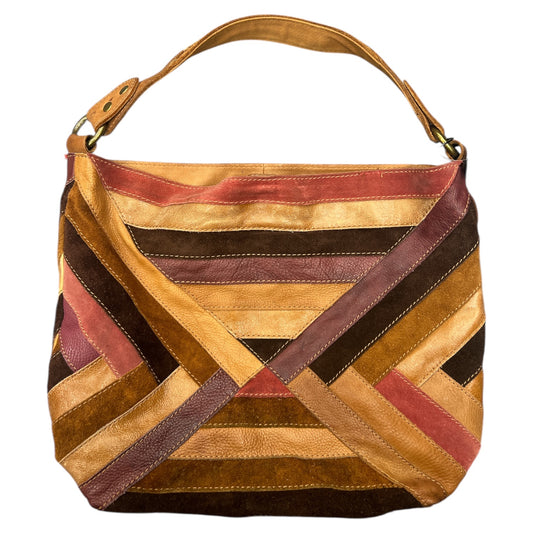 Handbag Leather By Lucky Brand In Tan, Size:Large