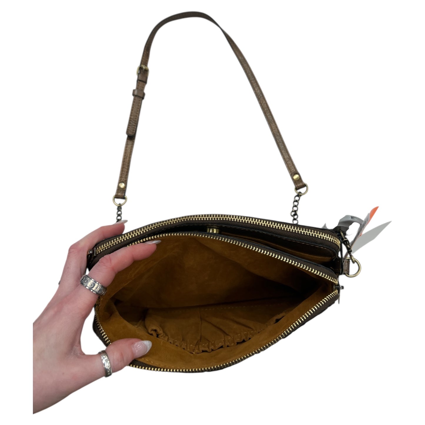 Crossbody Designer By Patricia Nash In Gold, Size:Medium