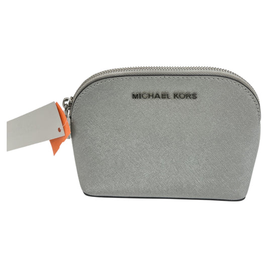 Makeup Bag Designer By Michael Kors In Silver, Size:Medium