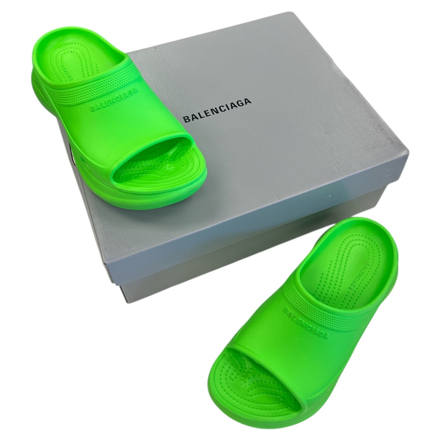 Sandals Luxury Designer By Balenciaga In Green, Size:8