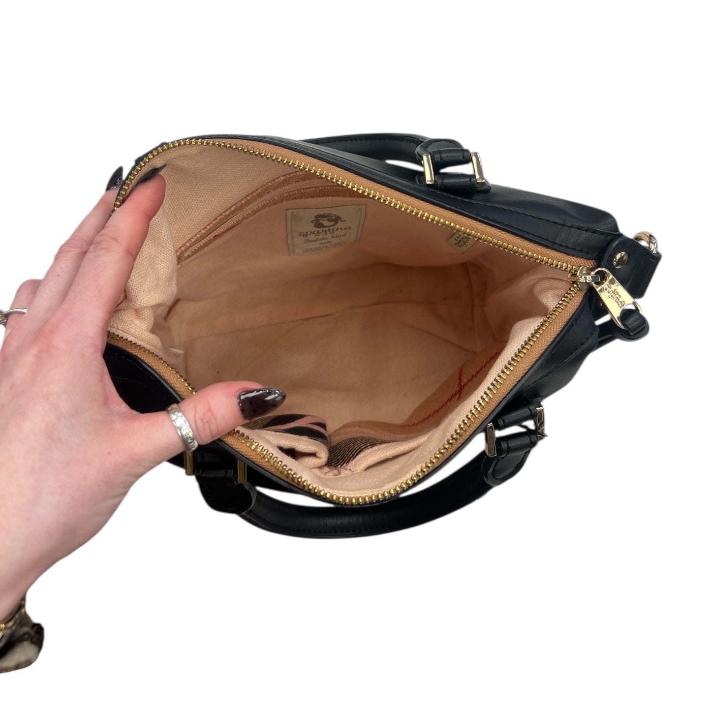 Handbag By Spartina In Plaid Pattern, Size:Medium