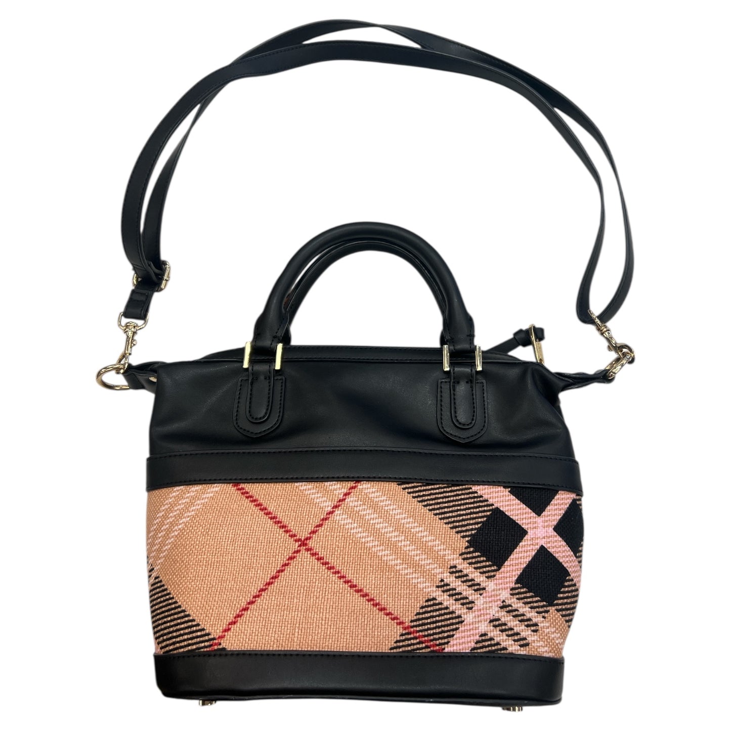 Handbag By Spartina In Plaid Pattern, Size:Medium