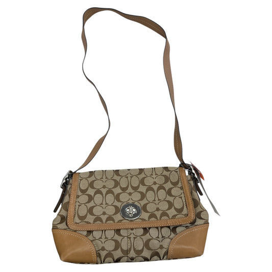 Crossbody Designer By Coach In Tan, Size:Medium