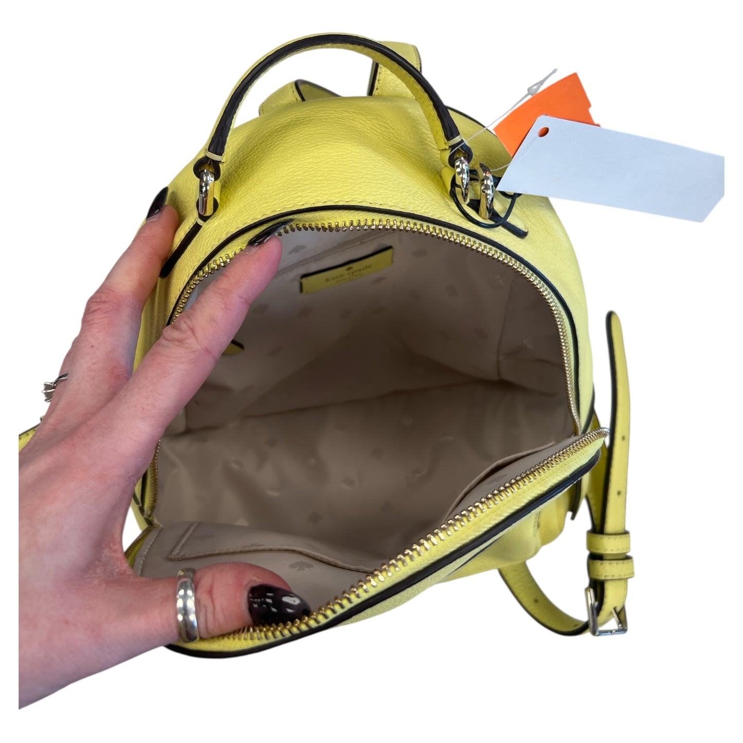 Backpack Designer By Kate Spade In Yellow, Size:Medium