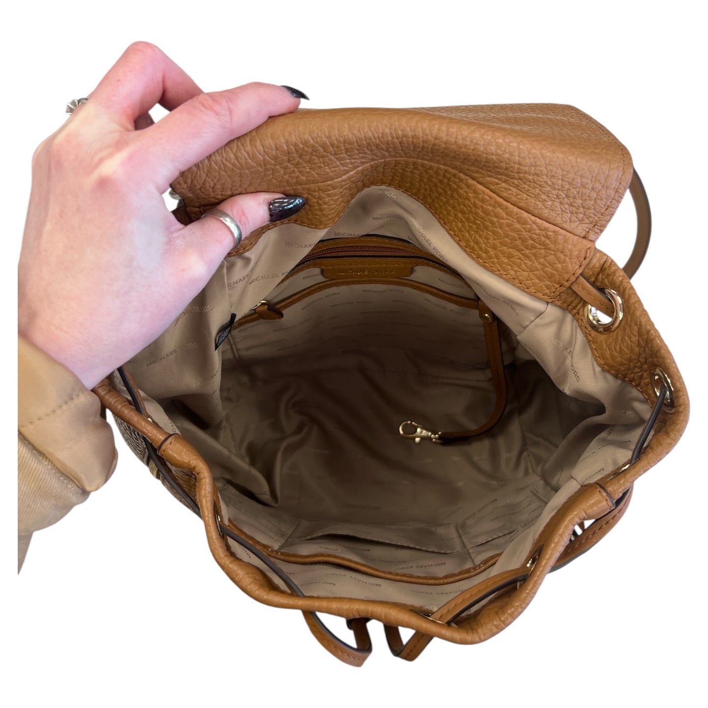 Backpack Designer By Michael Kors In Brown, Size:Large