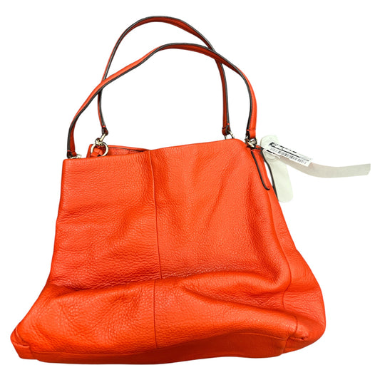 Handbag Designer By Coach In Orange, Size:Large