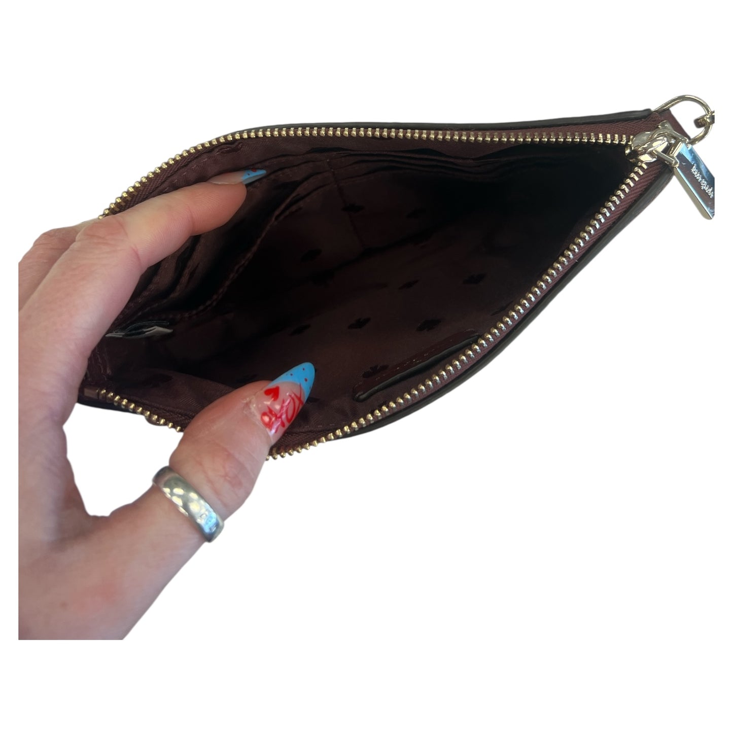 Wristlet Designer By Kate Spade In Maroon, Size:Medium