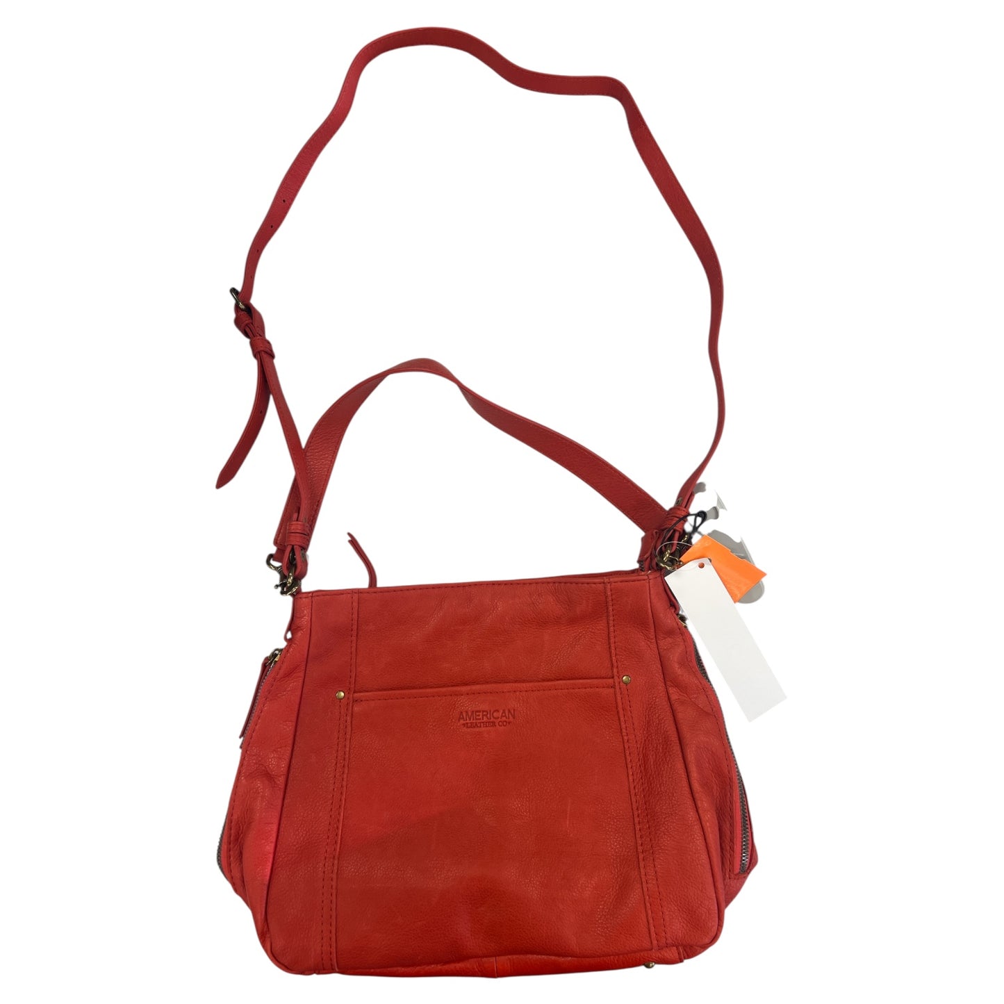 Crossbody Leather By American In Orange, Size:Large