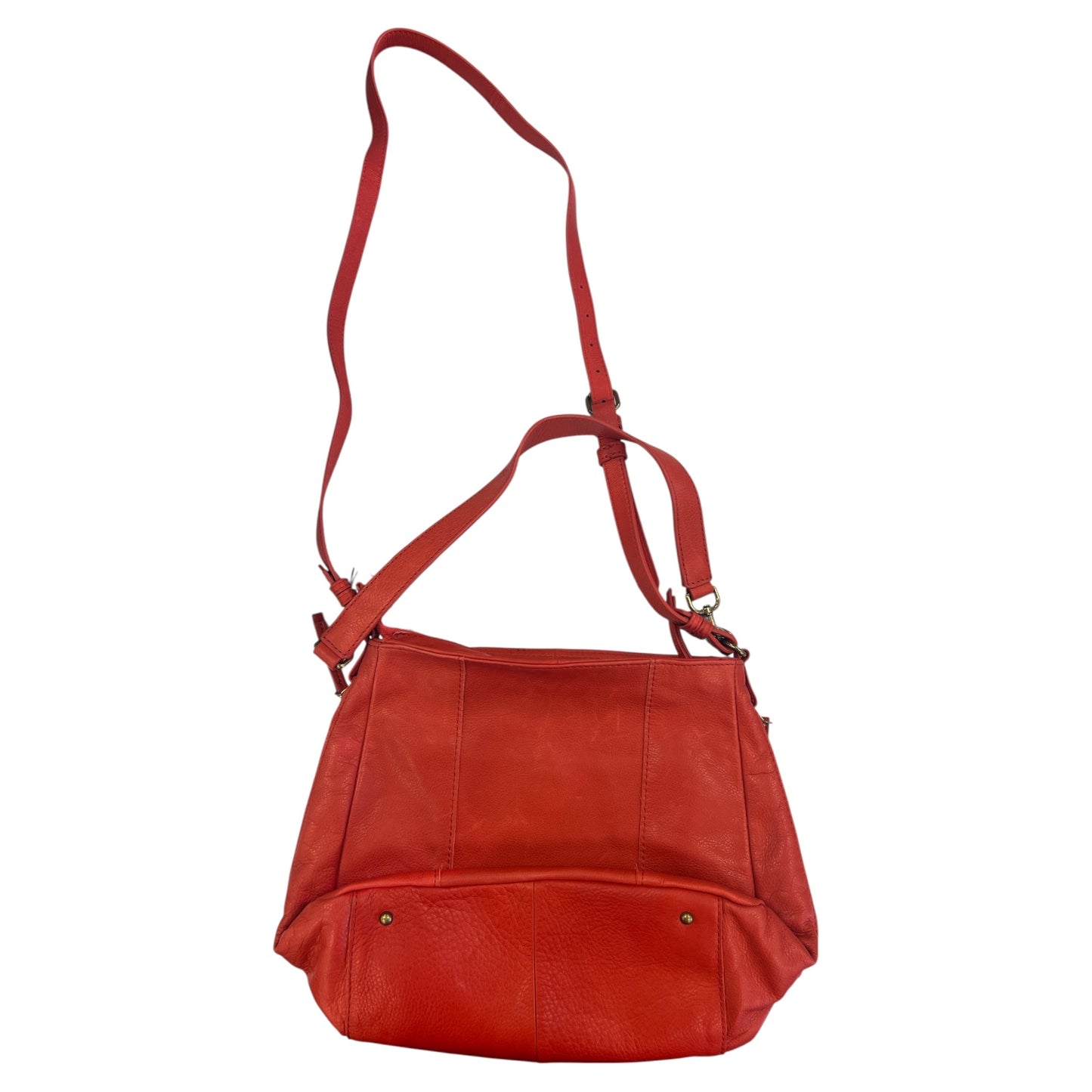 Crossbody Leather By American In Orange, Size:Large