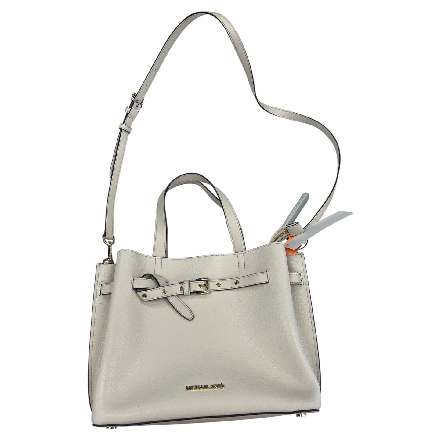Handbag Designer By Michael Kors In White, Size:Medium